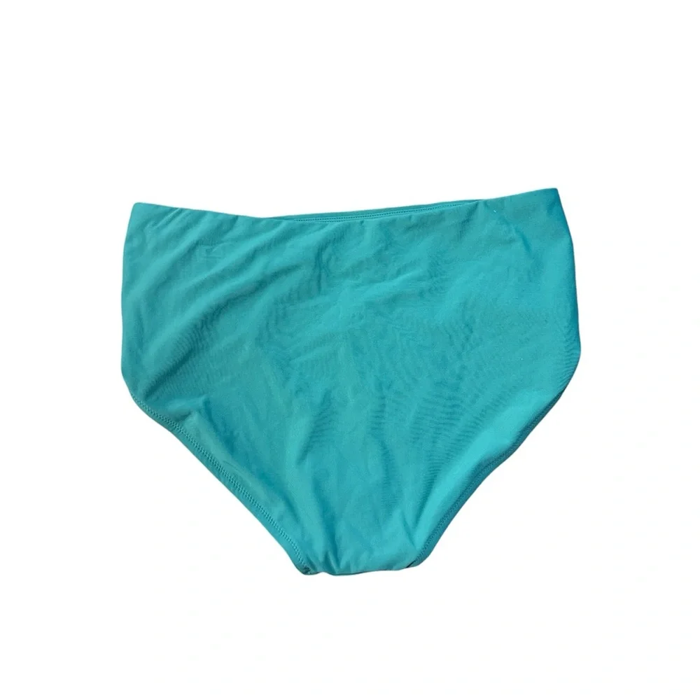 NWT CALIA Adjustable Tie Front Swim Bottoms in Jungle Green